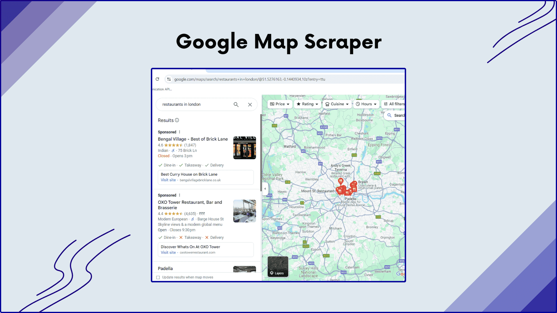 Google Map Scraper Result