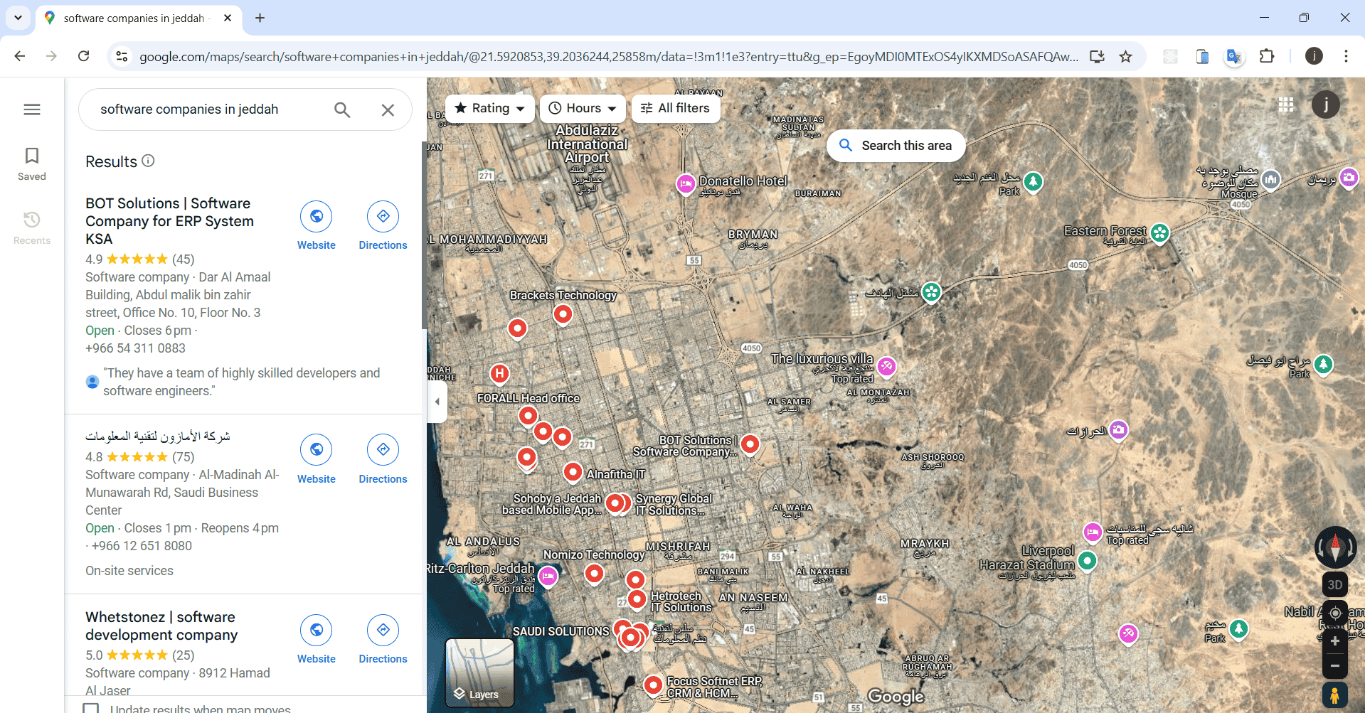 Google Map Scraper Result